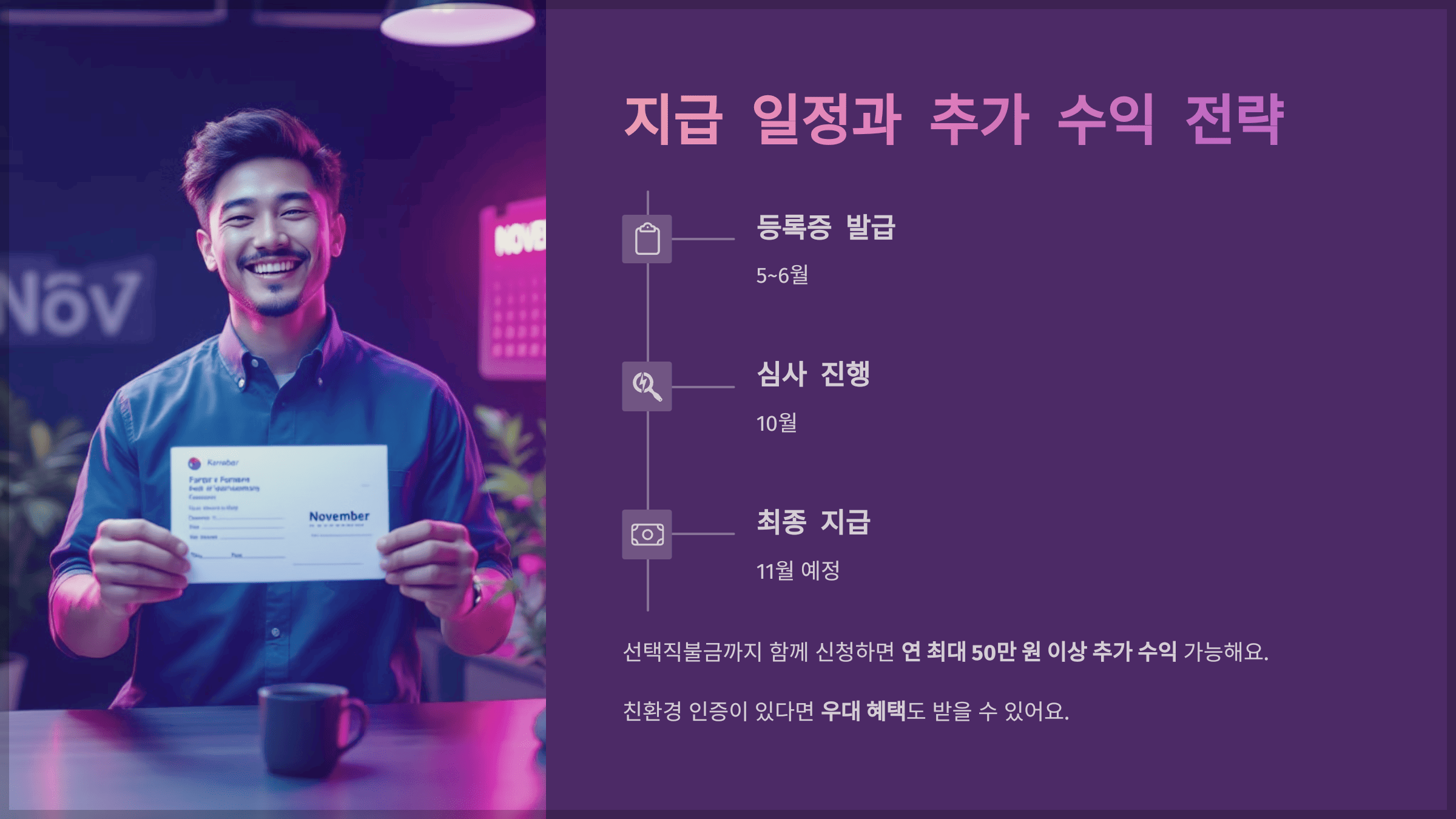 지급 일정과 추가 수익 전략