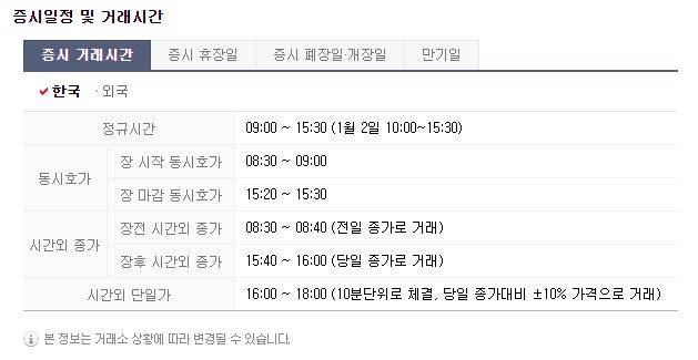 주식시장 거래시장 구분설명