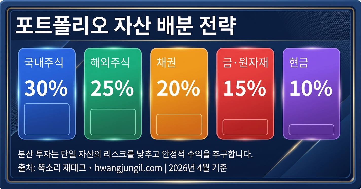 포트폴리오 자산 배분 전략 인포그래픽