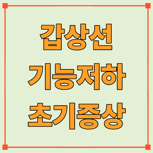 갑상선 기능저하증 초기증상 12가지 및 진단,치료 총정리