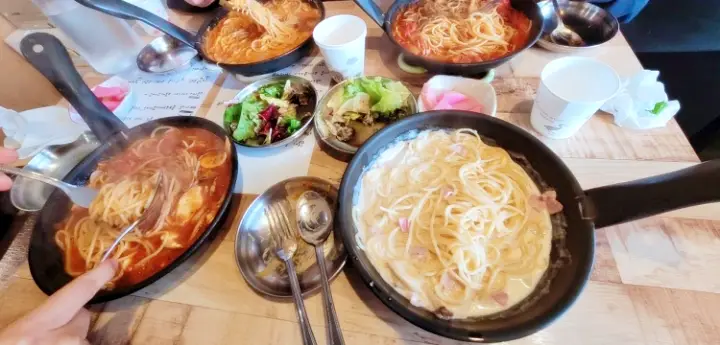 맛있GO 싸다GO 육천원 토마토소스 파스타 6000원 까르보나라 크림소스 스파게티, 떡볶이 파스타, 크림 찹스테이크 맛집 구파발 맛집