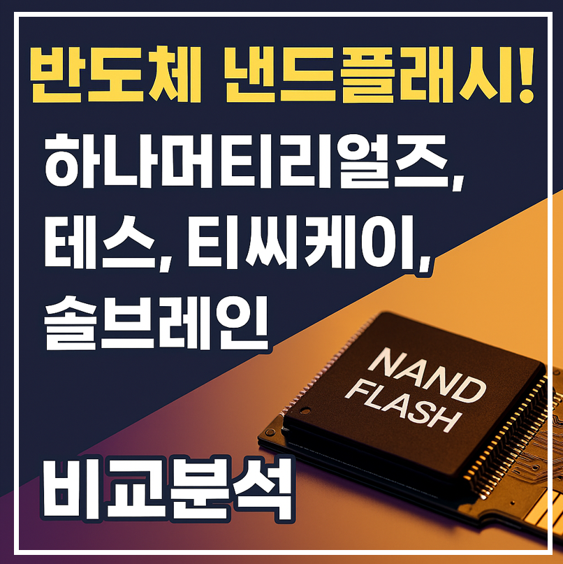 반도체 낸드플래시! 하나머티리얼즈, 테스, 티씨케이, 솔브레인 비교분석 이미지