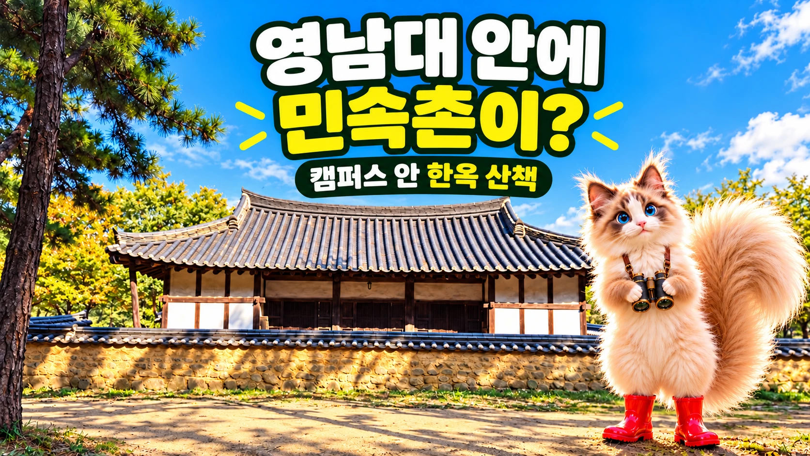 경산 영남대학교 민속촌 캠퍼스 한옥 산책길 전경