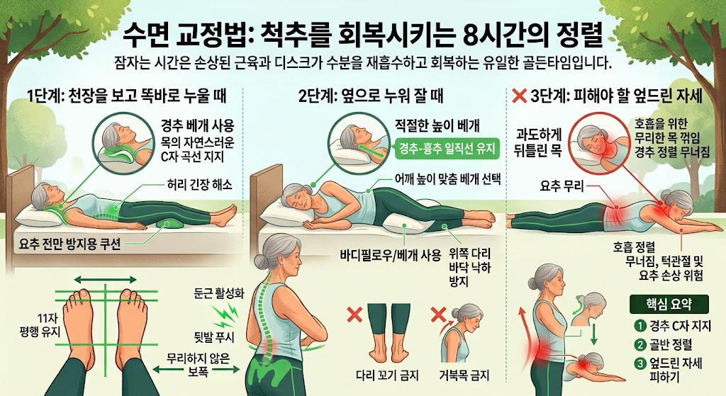수면 교정을 통해 척추 자세 잡기