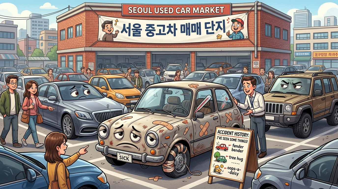 사고 이력이 있는 중고차