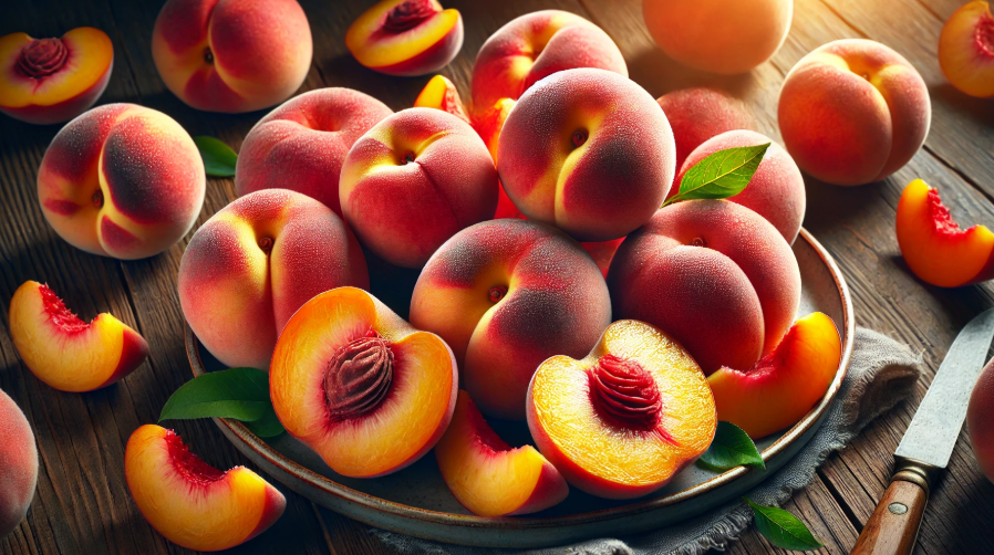 여름철 건강을 지켜주는 복숭아의 사진