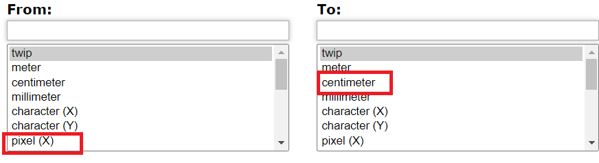 픽셀 cm 변환 가장 쉬운 방법