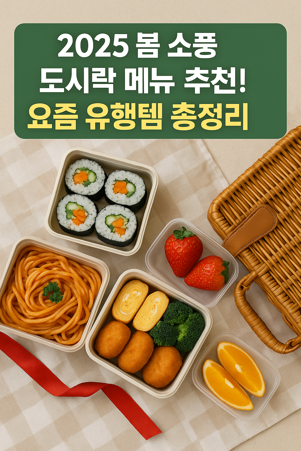 🍱 2025 봄 소풍 도시락 메뉴 추천