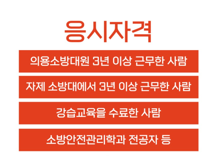 소방안전관리자 2급 응시자격
