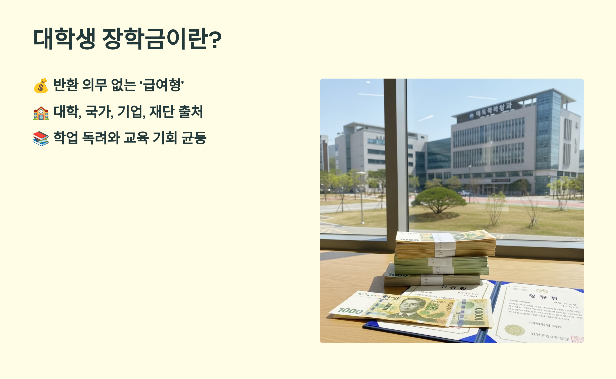 대학생 장학금이란?