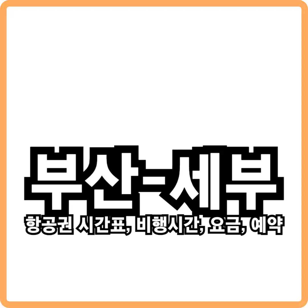 부산 세부 항공권