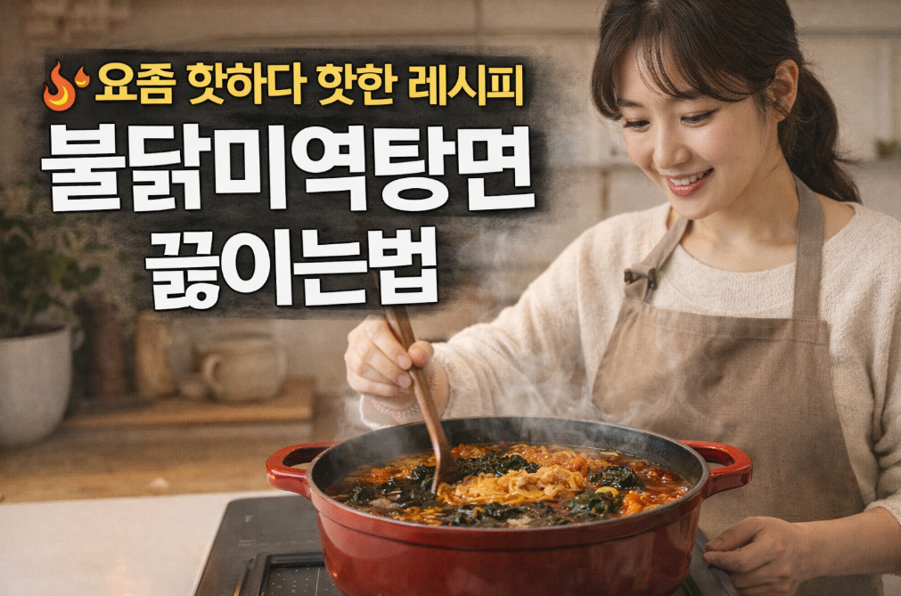 불닭미역탕면 3분 완벽 끓이는 법