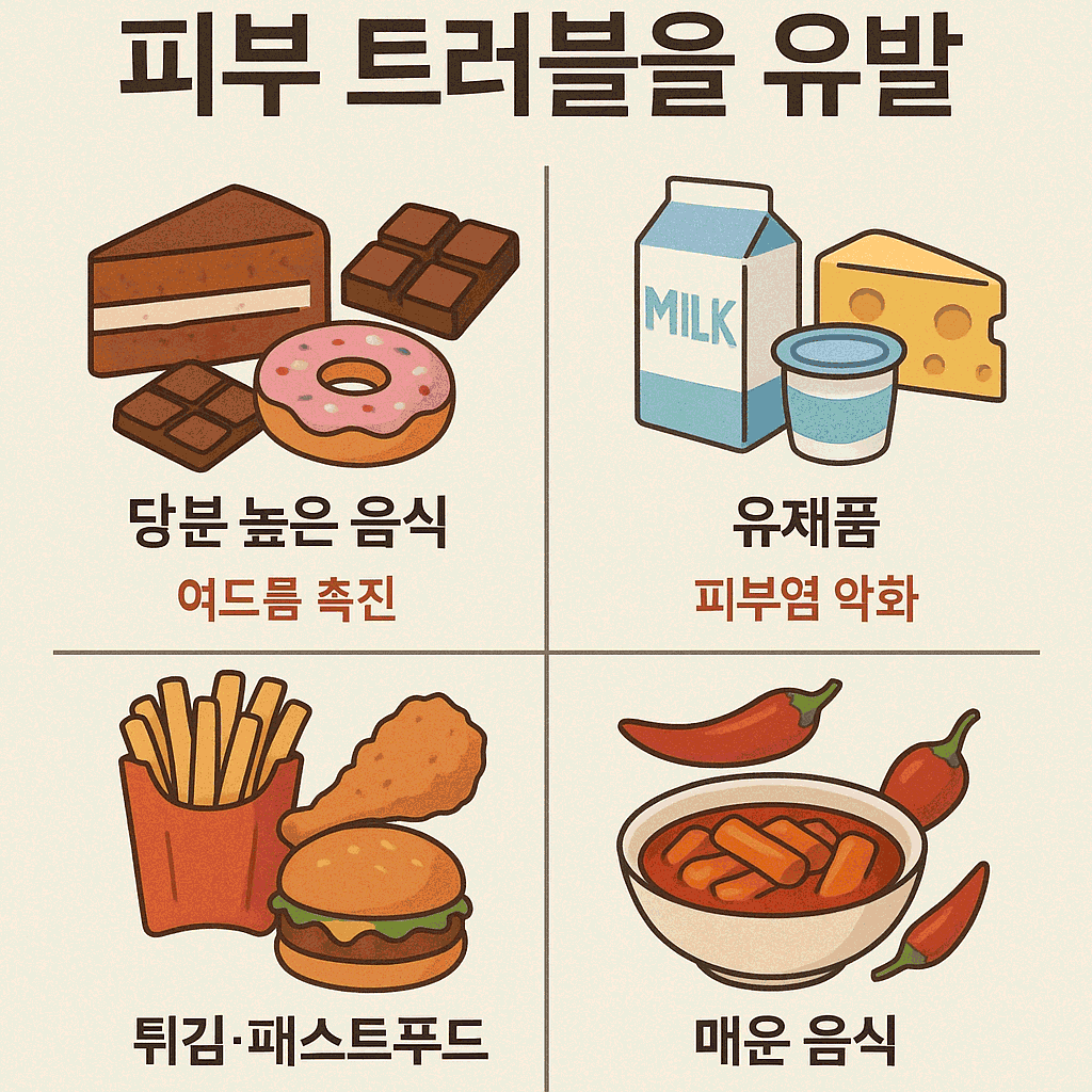 피부 트러블 음식