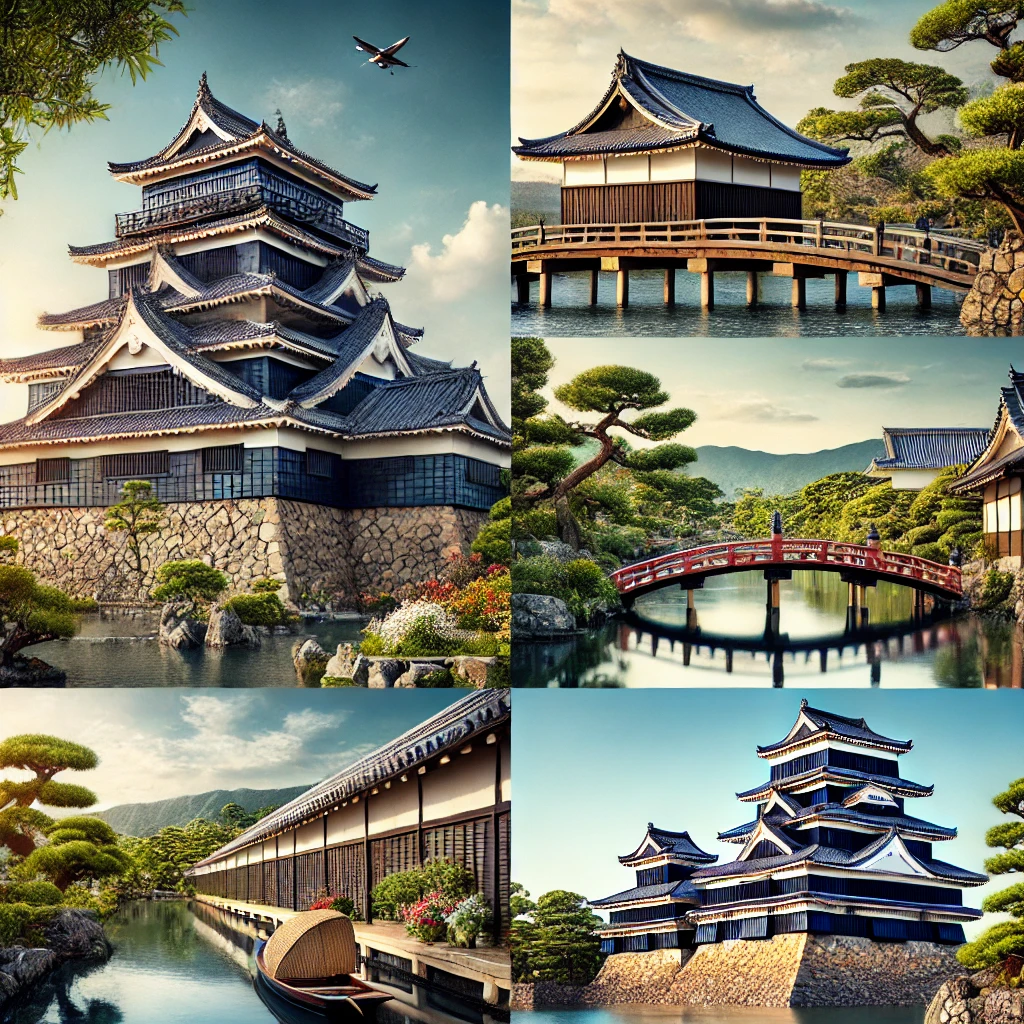 오카야마성, 고라쿠엔, 쿠라시키 미관지구 등 오카야마 대표 명소 이미지