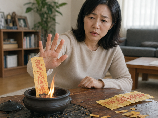 부적태우기