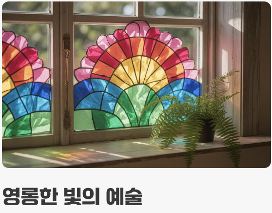 빛으로 그리는 그림&amp;#44; &amp;#39;종이 스테인드글라스&amp;#39;