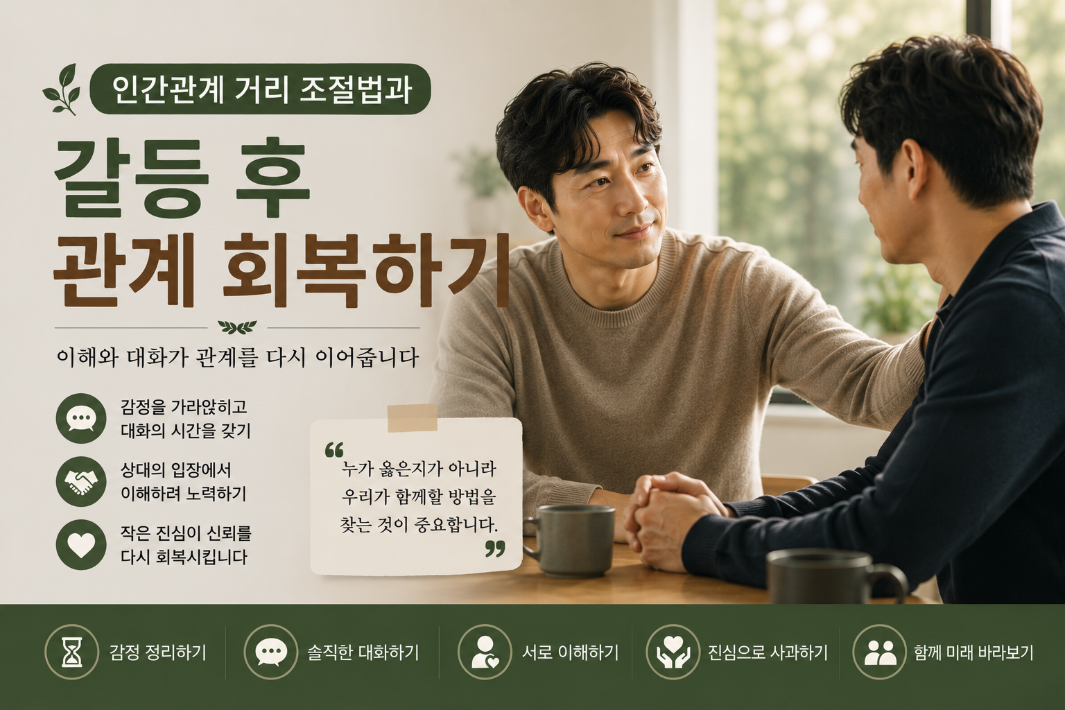 인간관계 거리 조절법과 갈등 후 관계 회복하기