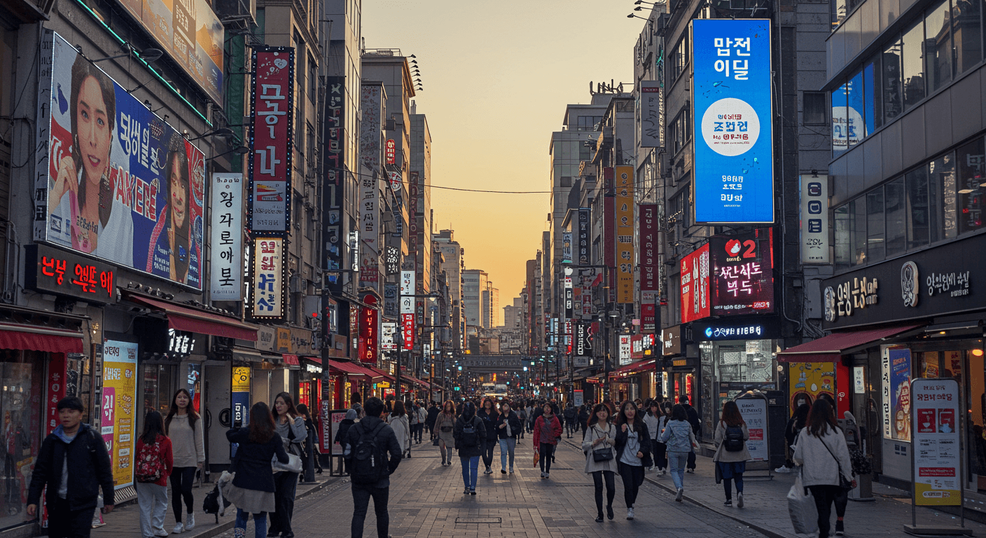 시내길거리에-지나다니는-여러사람들의모습