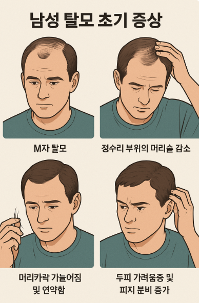 남성 탈모 초기 증상