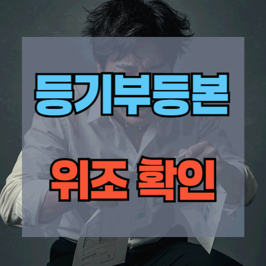 등기부등본 위조 확인 방법