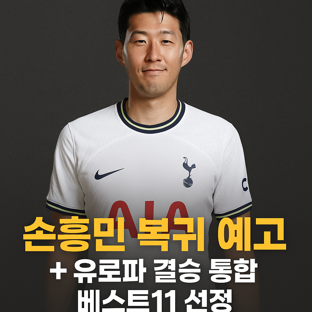 손흥민 복귀 예고