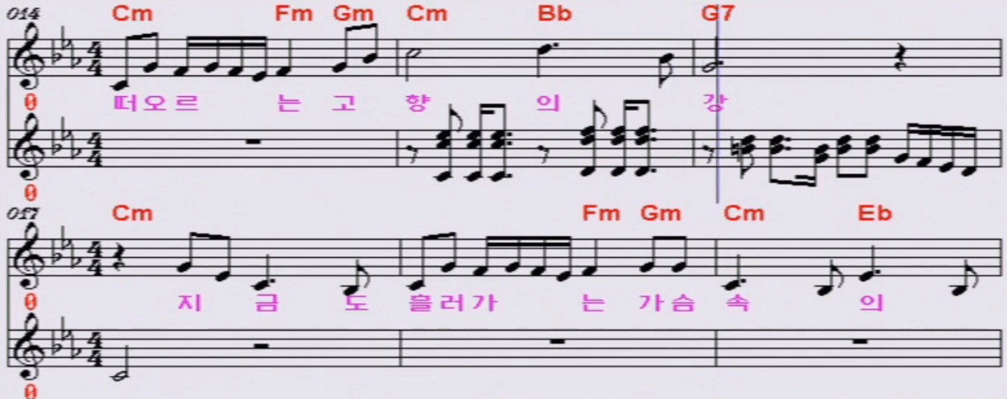남상규 - 고향의 강 악보