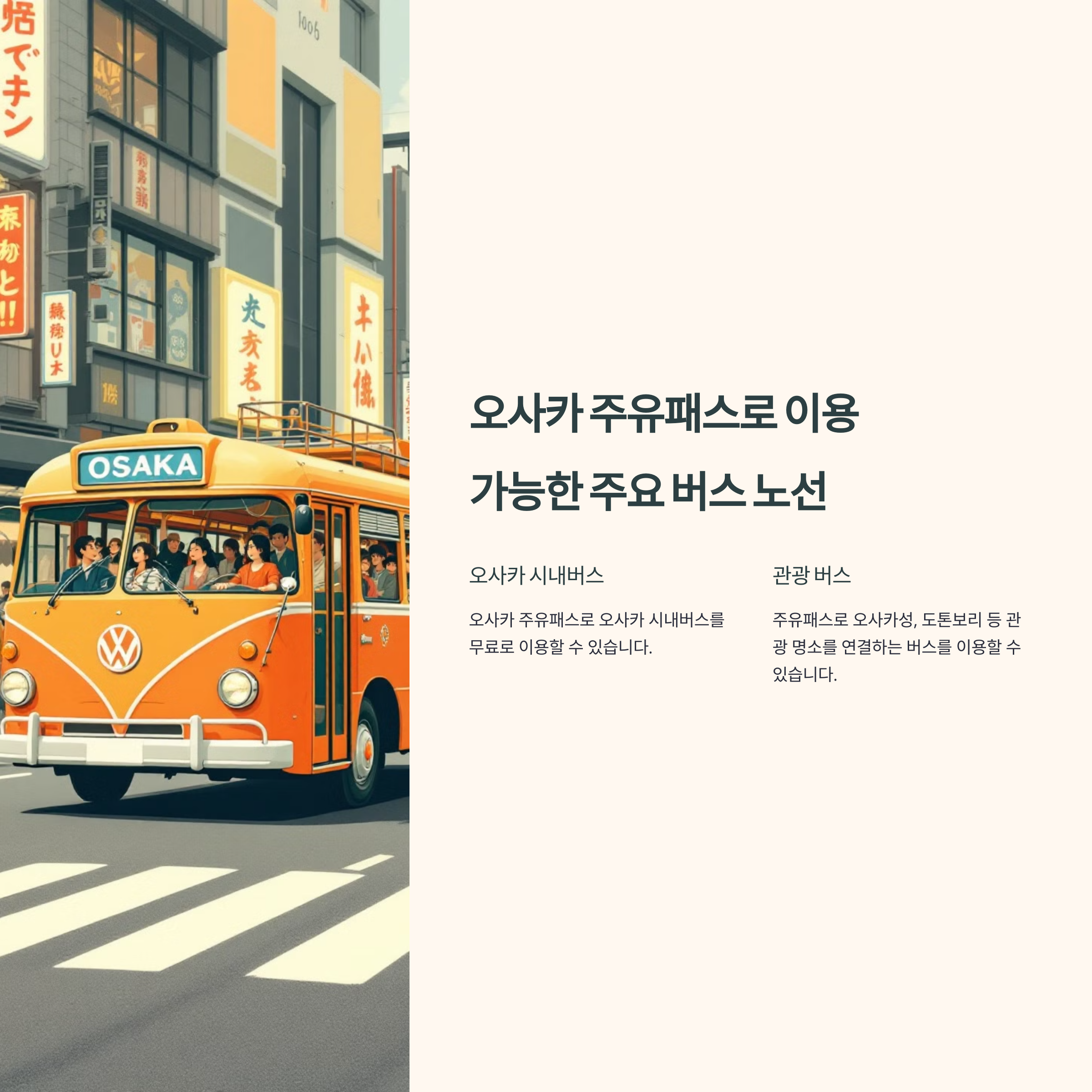 오사카 주유패스 버스 운행 시간