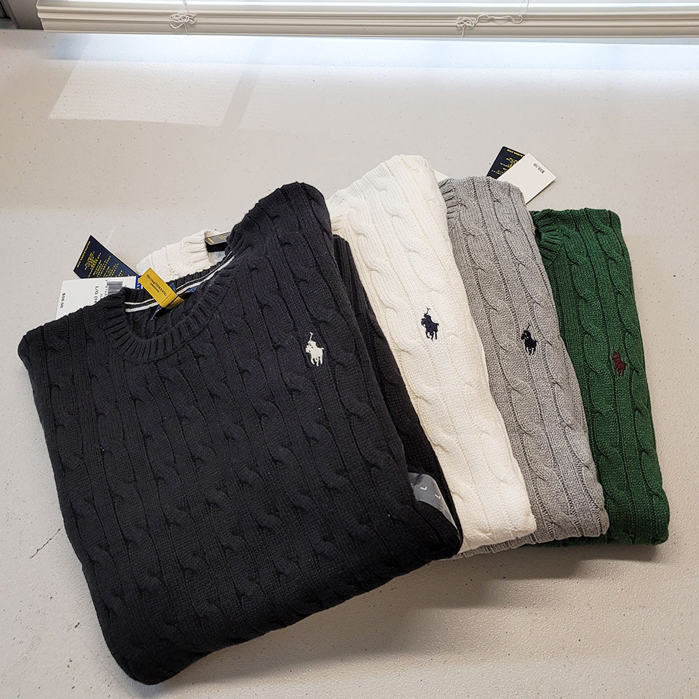 폴로 보이즈 꽈배기니트 Boys Cable-Knit Cotton Sweater