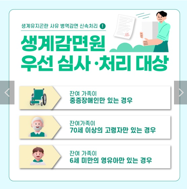 생계유지곤란-사유-병역감면-제도-출처-대한민국정책브리핑