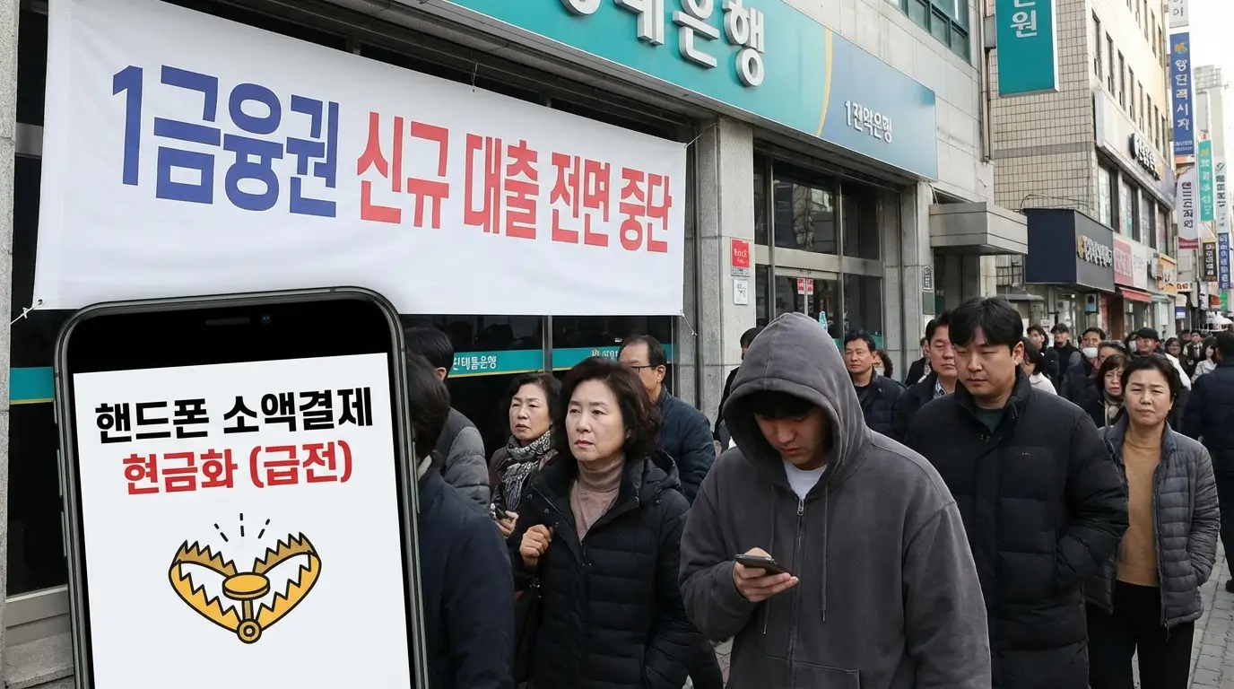 1금융권 대출 전면 차단 및 핸드폰 소액 결제 현금화 덫