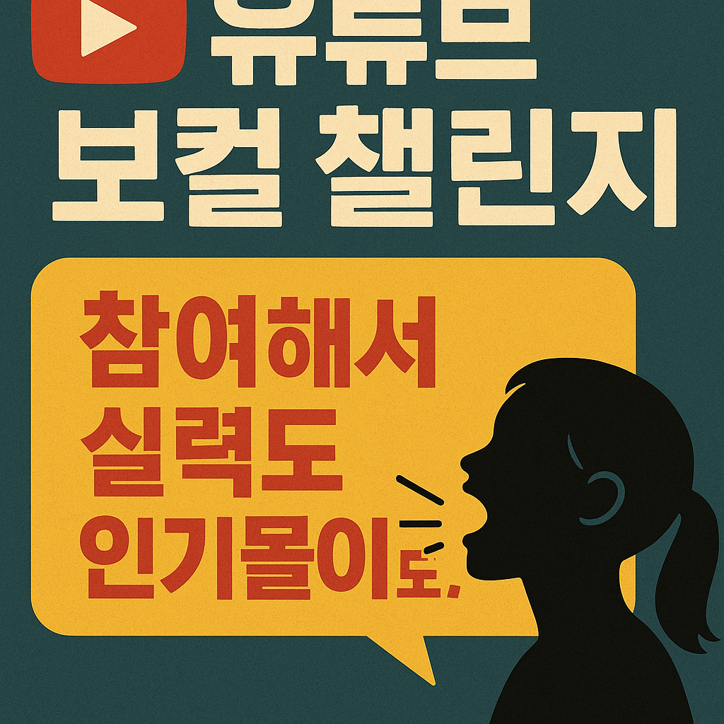 유튜브 보컬 챌린지 참여해서 실력도 인기몰이도 관련한 사진