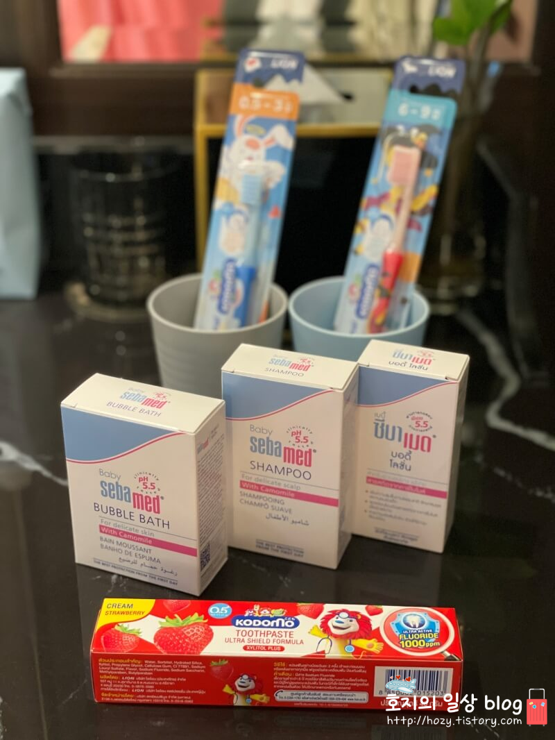 방콕 신돈켐핀스키 그랜드 이그제큐티브 스위트룸 키즈 어메니티