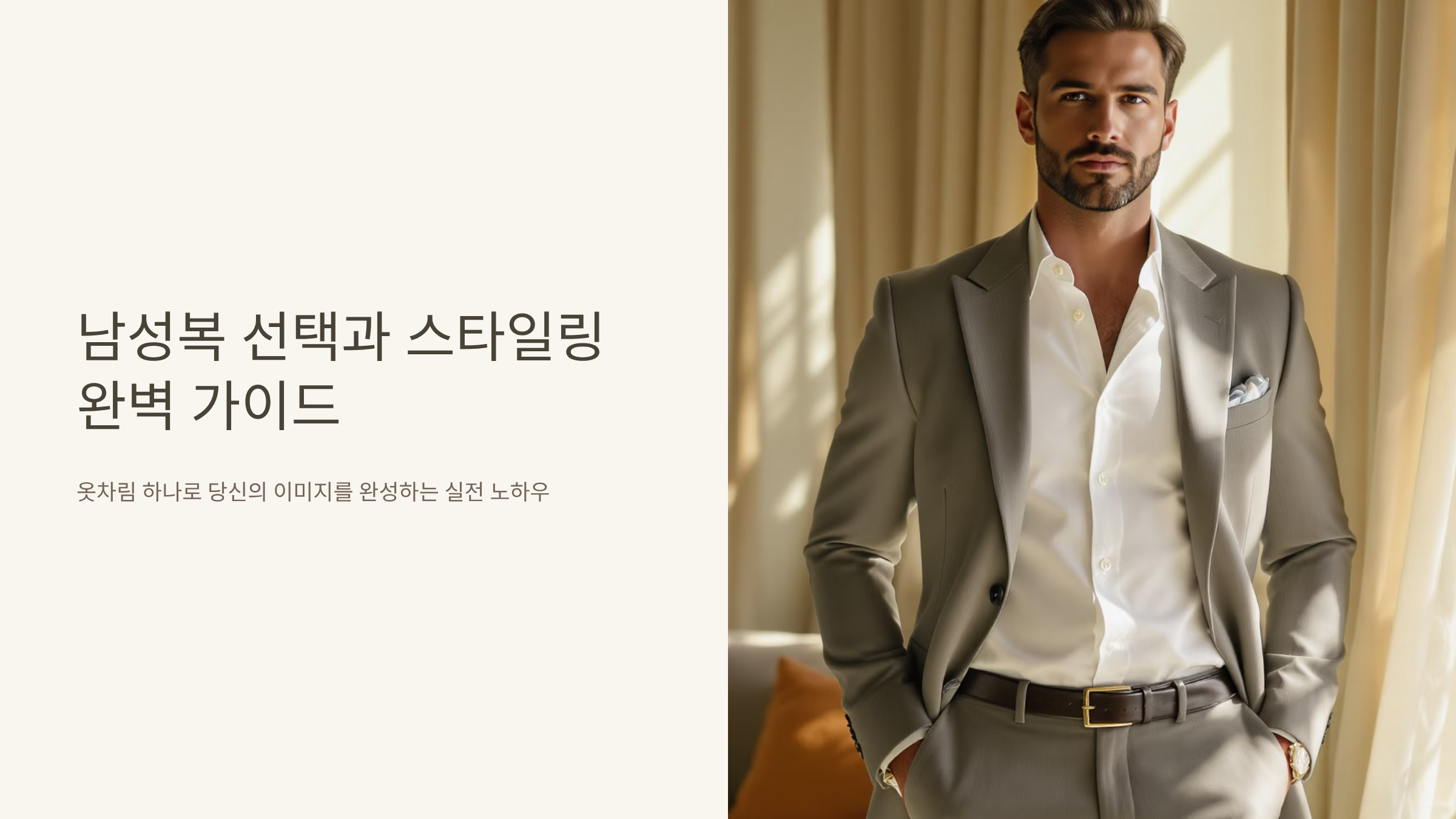 맞춤정장 스타일링 고급 비결