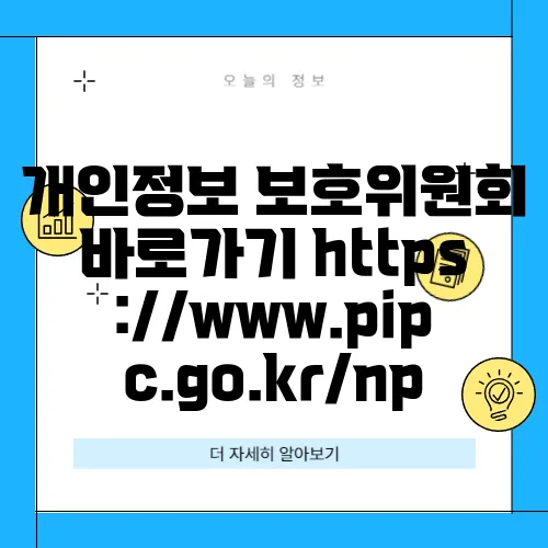 개인정보 보호위원회 바로가기 https://www.pipc.go.kr/np