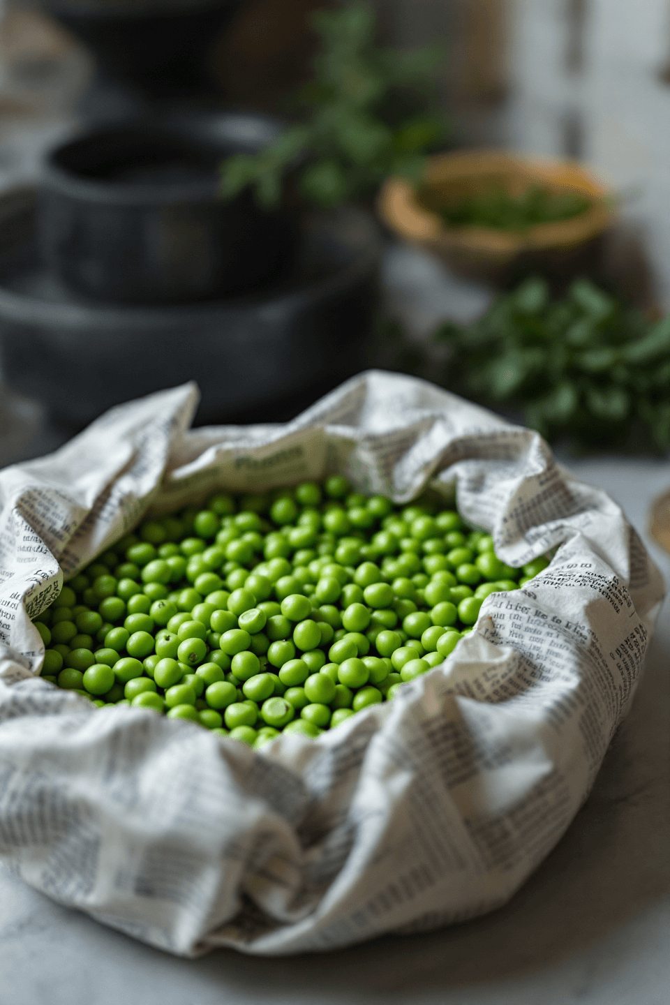 완두콩 사진입니다.
