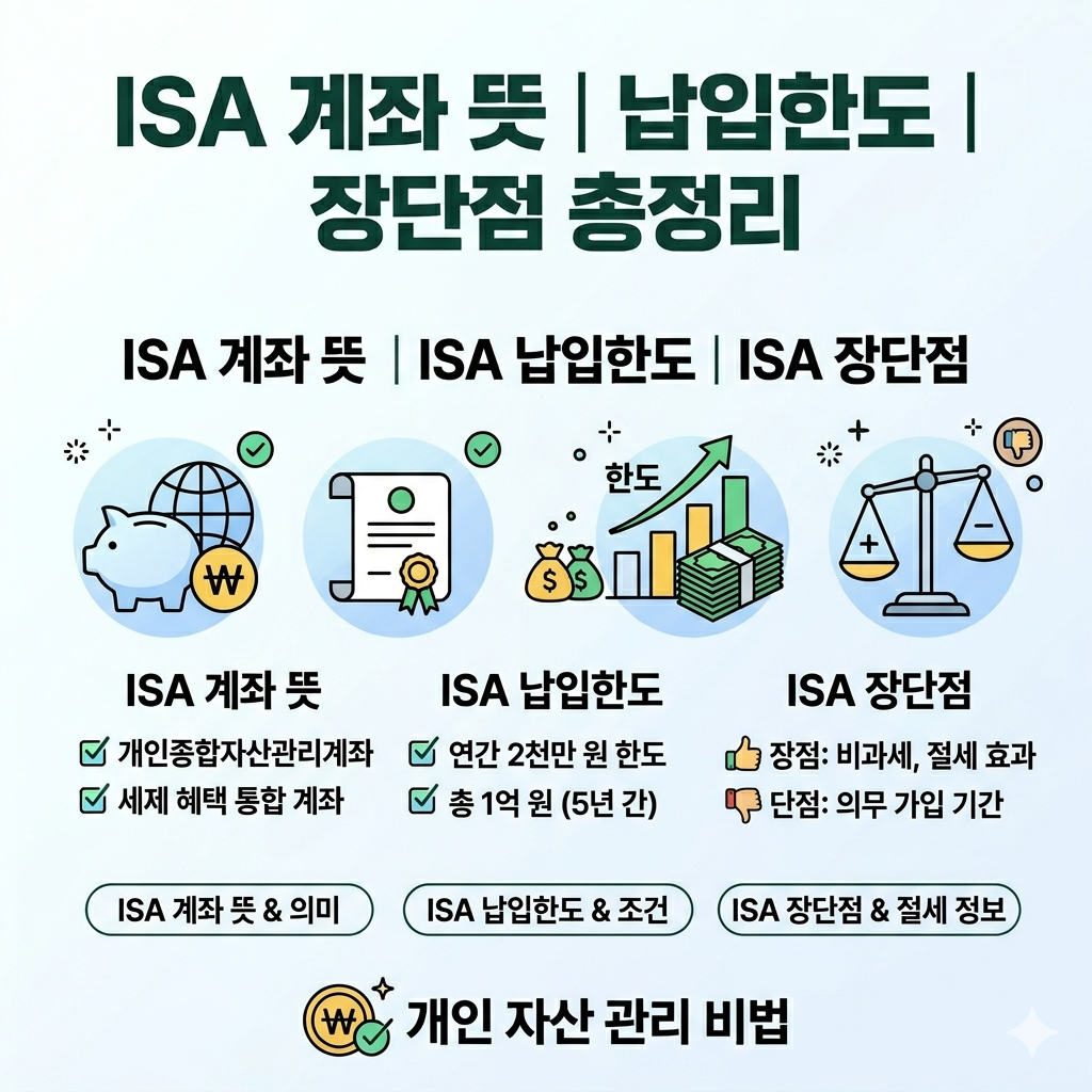ISA 계좌란? ISA 계좌 뜻 ❘ ISA 계좌 납입한도 ❘ ISA 장단점 총정리