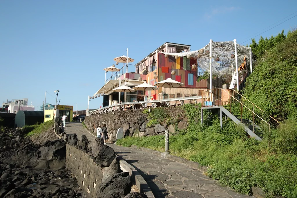 한담해안산책로의 마지막 지점(혹은 출구).