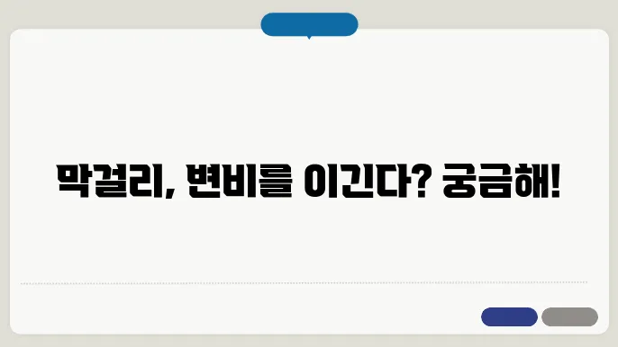막걸리 변비