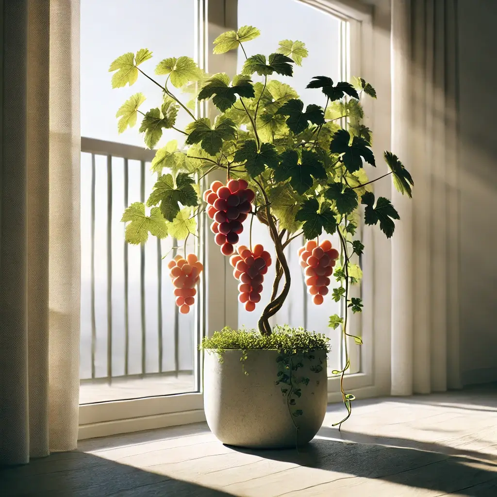 실내에서 키우는 포도나무 이미지