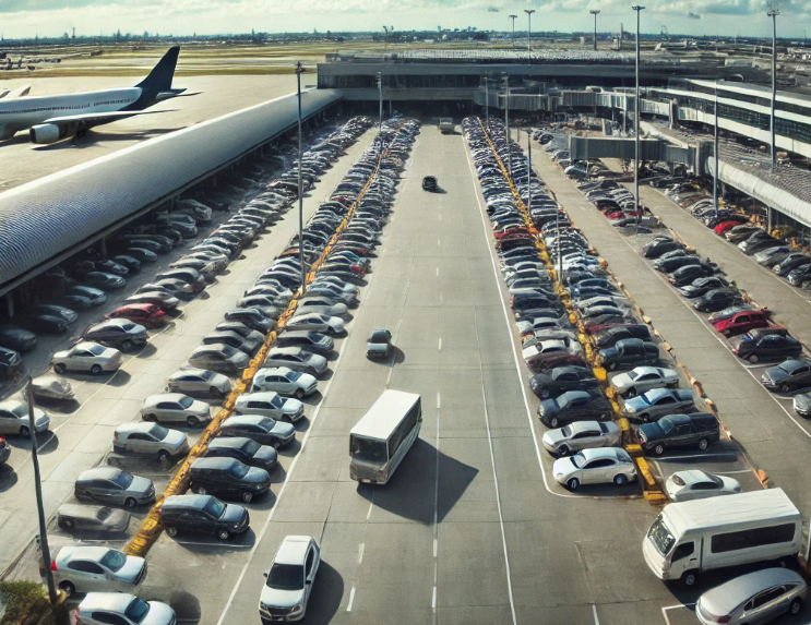 공항 주차장 CCTV 화면