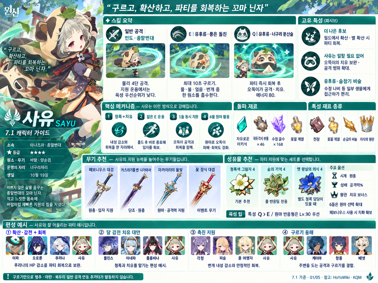 7.1버전 사유 육성