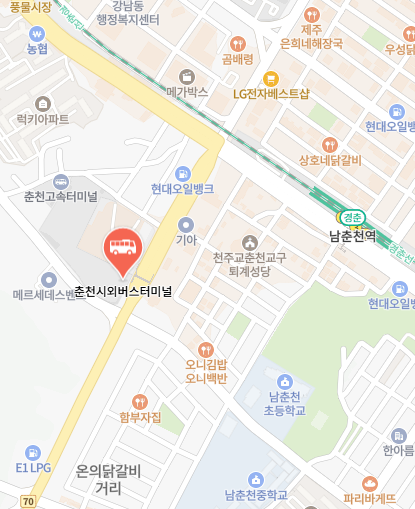 춘천시외버스터미널 위치