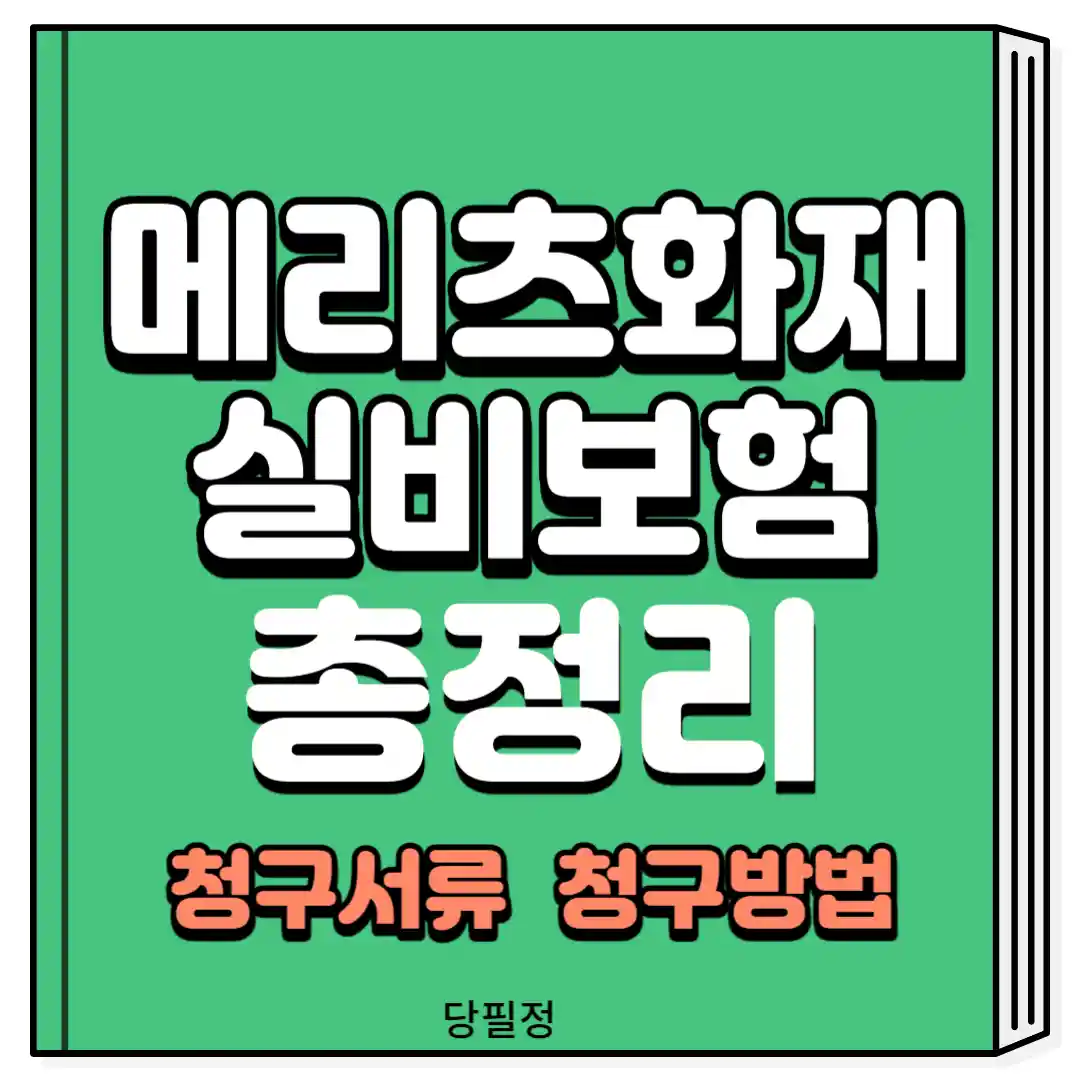 메리츠화재 실비보험 청구서류 청구방법 총정리