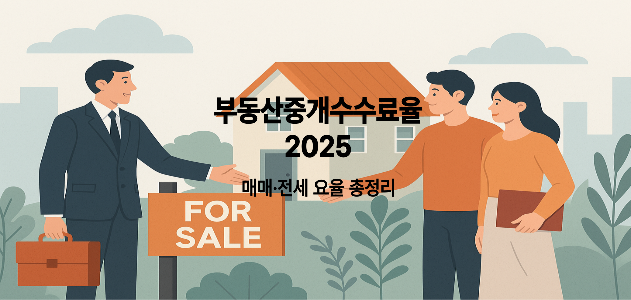 부동산중개수수료율 2025｜매매·전세 요율 총정리