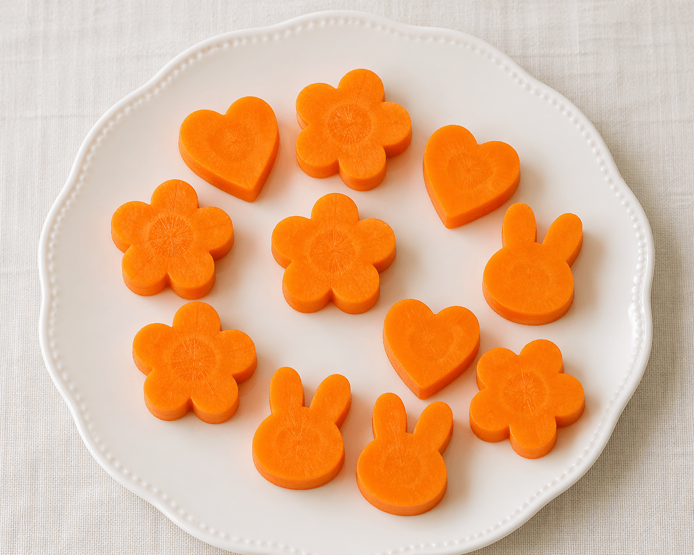 예쁜 쿠키 틀로 찍은 당근