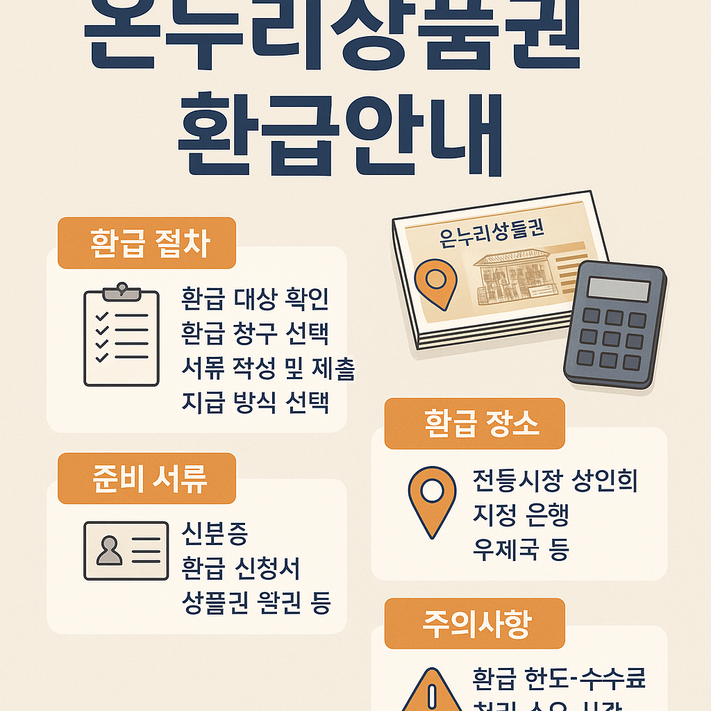 온누리 상품권 환급안내 사진