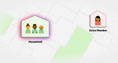 가구 구성원이 아닌 사람 추가회원 설명