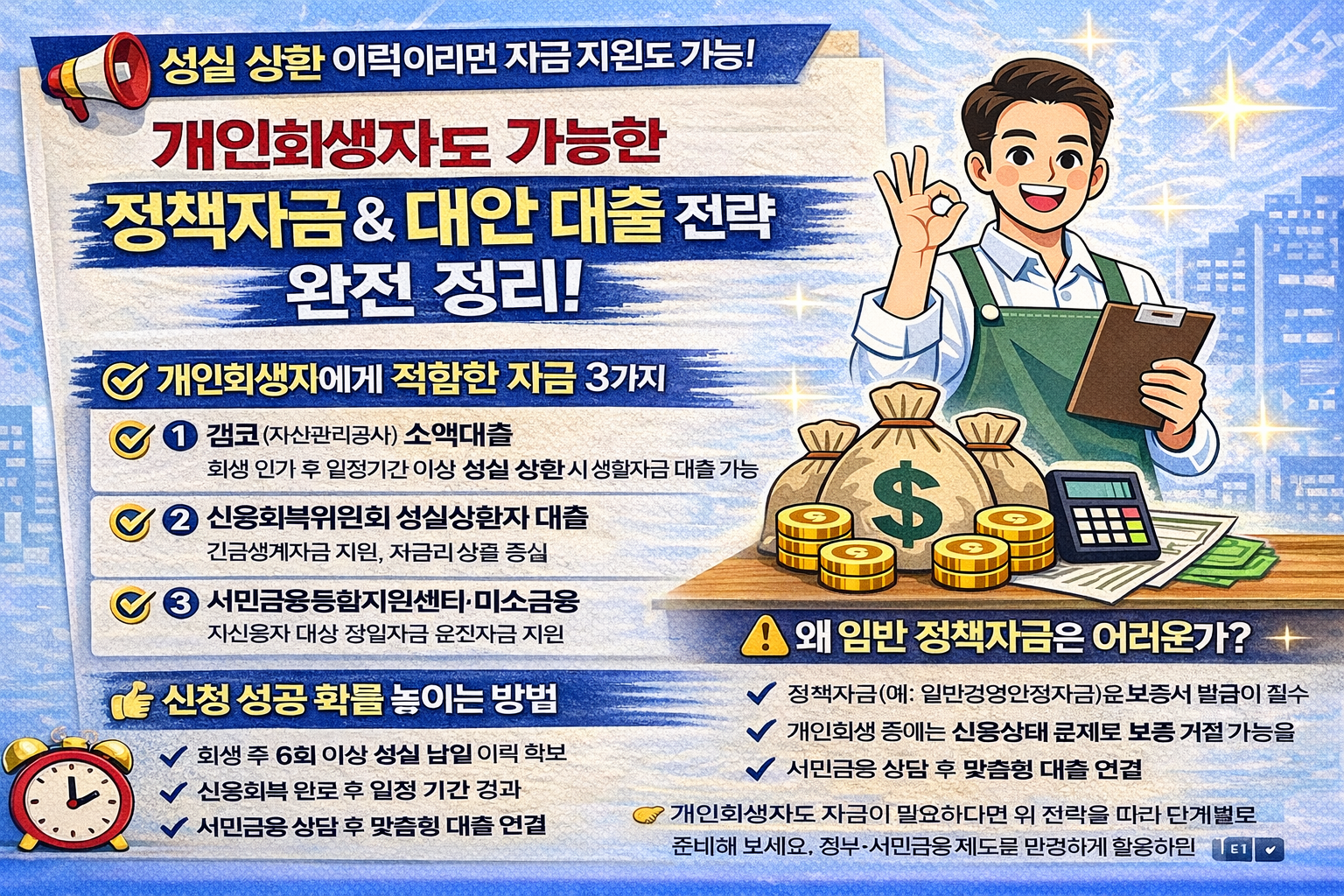 개인회생자도 가능한 정책자금 &amp; 대안 대출 전략 완전 정리!