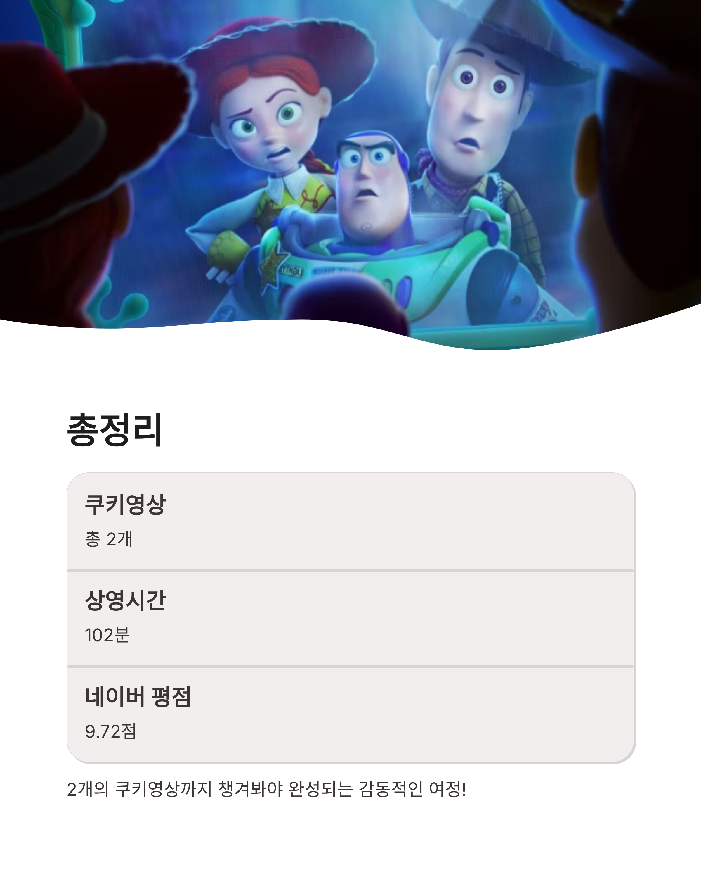 토이스토리5 쿠키영상 개수와 실시간 관람객 평점 총정리