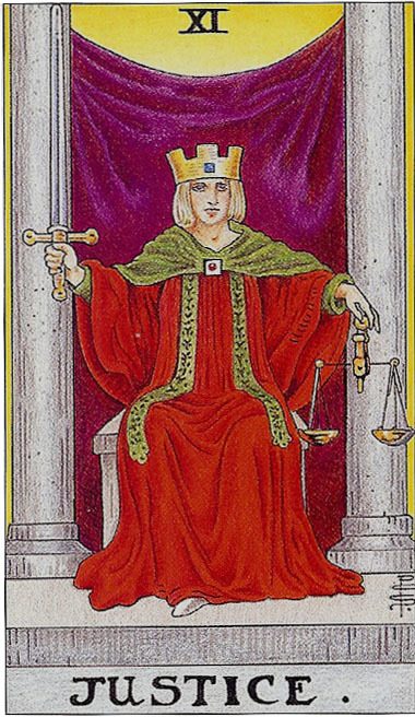 타로카드-11번-정의-카드